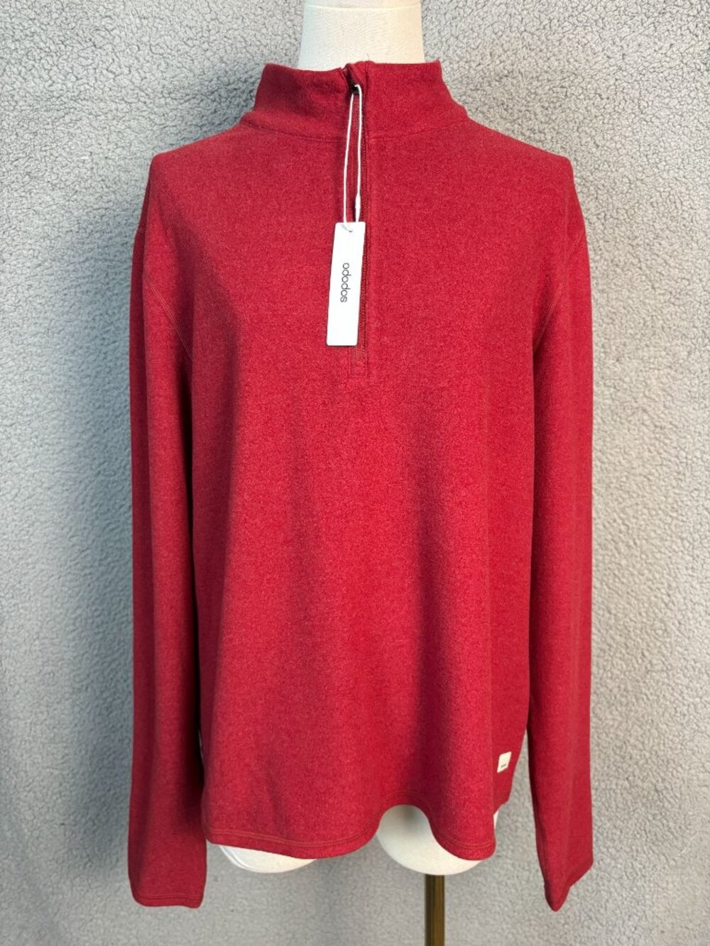 ODODOS Women's Fleece Half-Zip SweatshirtsâUltra Soft Long Sleeve Red Lg NWT's